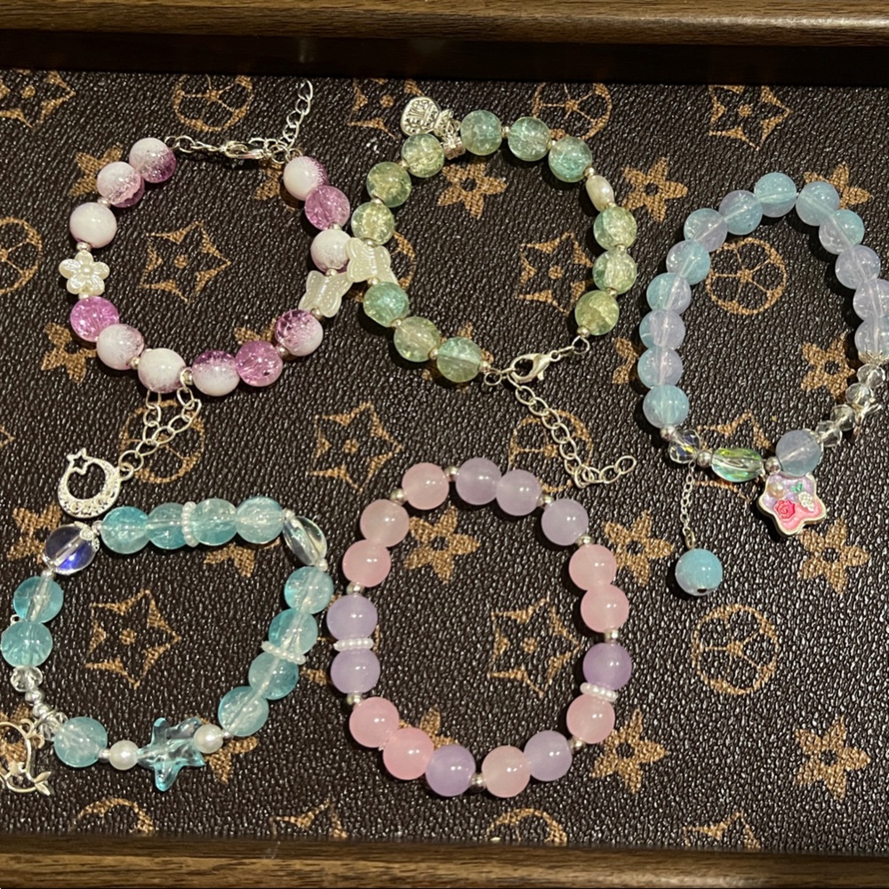 Chic Pastel Beaded Bracelet Collection